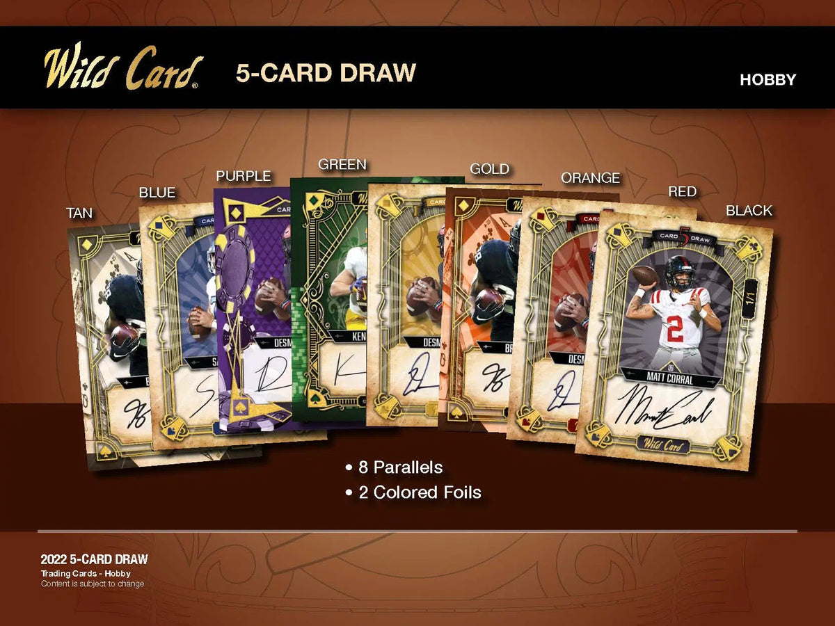 2025 Wild Card Five Card Draw Football Hobby Box Total Sports Cards