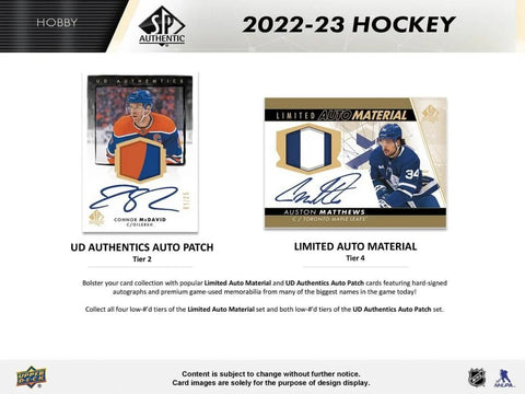 2022/23 Upper Deck SP Authentic Hockey