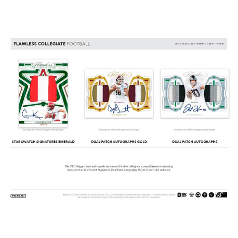 2023 Panini Flawless Collegiate Football Hobby Box