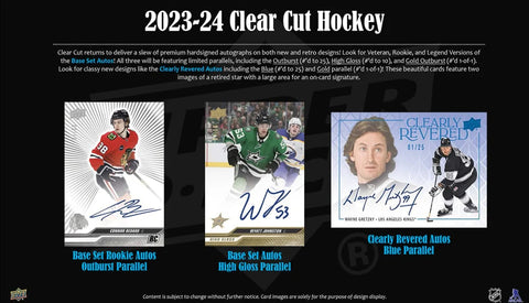 2023/24 Upper Deck Clear Cut Hockey Hobby Box