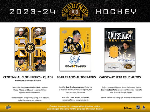 2023/24 Upper Deck Boston Bruins Centennial Hockey Hobby Box