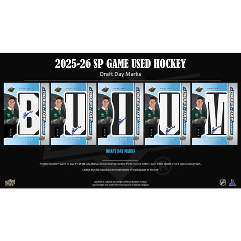 2025/26 Upper Deck SP Game Used Hockey Hobby Box