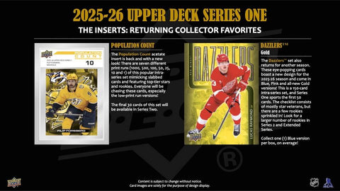 2025/26 Upper Deck Series 1 Hockey Hobby HHHQH