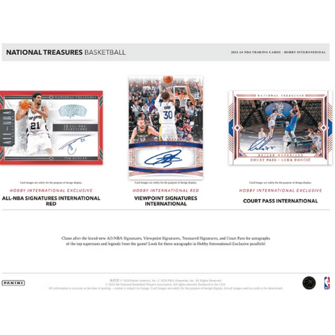 2023/24 Panini National Treasures Basketball International Hobby Box