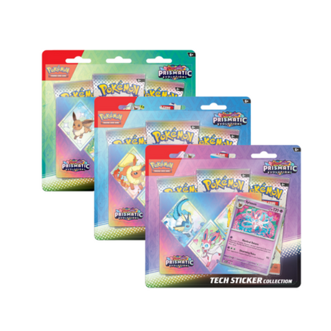 Pokemon Prismatic Evolutions Tech Sticker Collection Pack