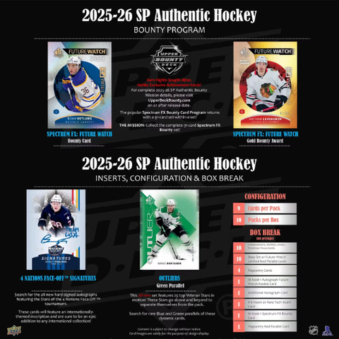 2025/26 Upper Deck SP Authentic Hockey Hobby Box