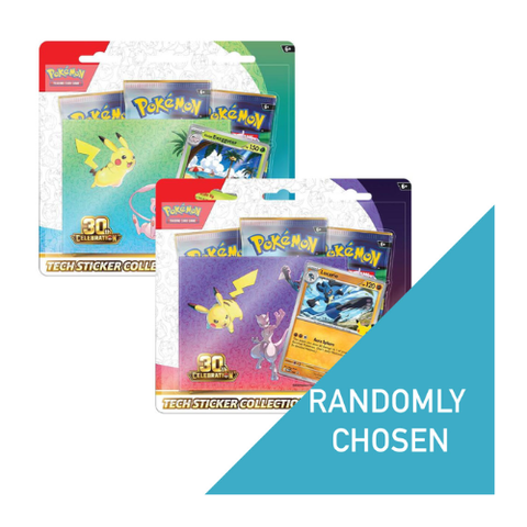 Pokemon 30th Celebration Tech Sticker Collection 3 PACK