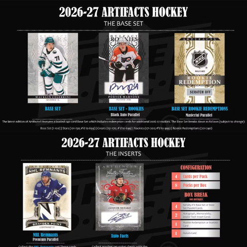 2026/27 Upper Deck Artifacts Hockey Hobby Box