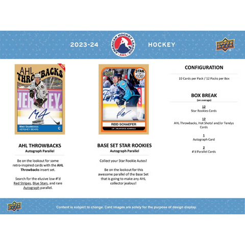 2023/24 Upper Deck AHL Hockey Hobby Box