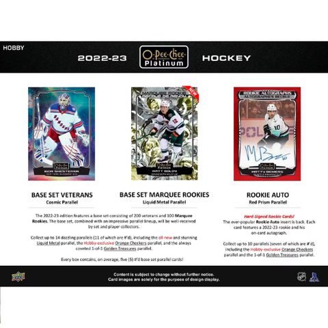 2022/23 Upper Deck O-Pee-Chee Platinum Hockey Hobby Box