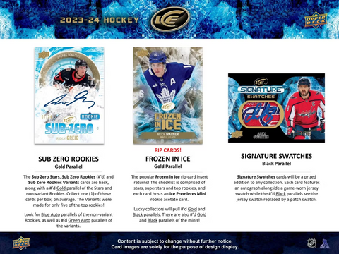 2023/24 Upper Deck Ice Hockey Hobby Box