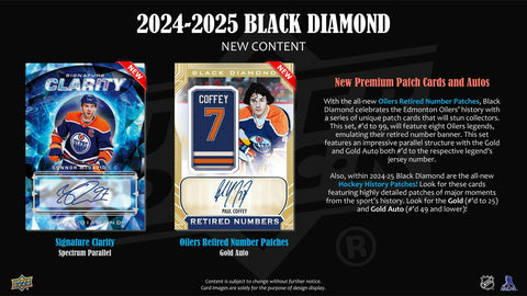2024/25 Upper Deck Black Diamond Hockey Hobby Box