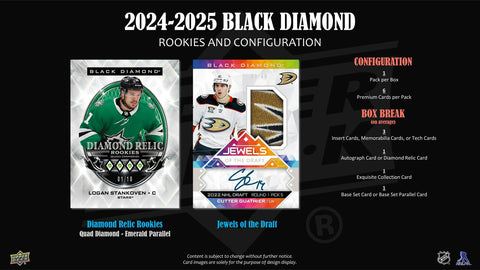 2024/25 Upper Deck Black Diamond Hockey Hobby Box