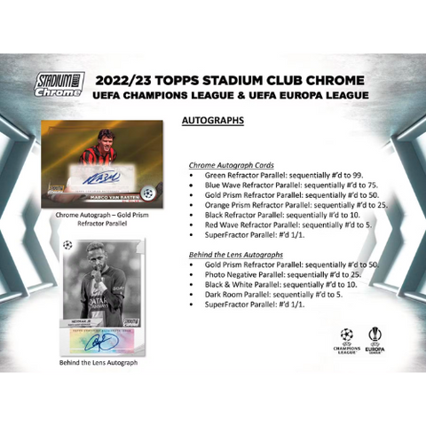 2022/23 Topps Stadium Club Chrome UEFA Competitions Soccer Hobby Box
