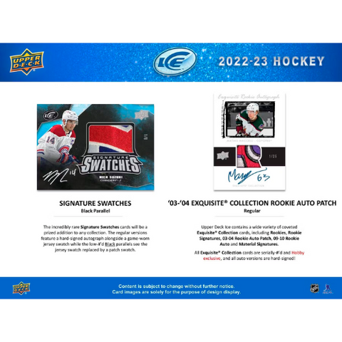 2022/23 Upper Deck Ice Hockey Hobby Box