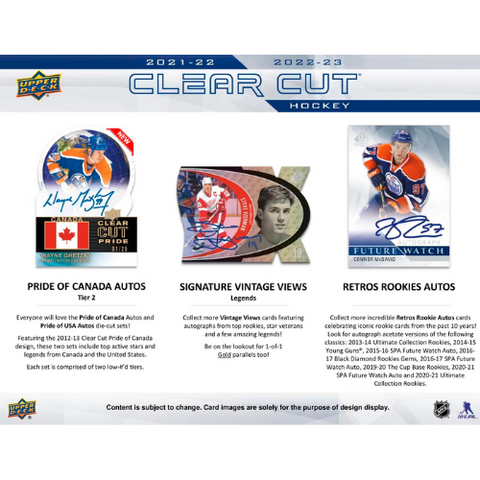 2022/23 Upper Deck Clear Cut Hockey Hobby Box