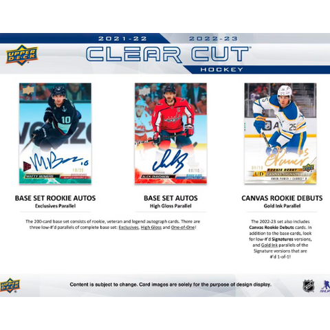 2022/23 Upper Deck Clear Cut Hockey Hobby Box