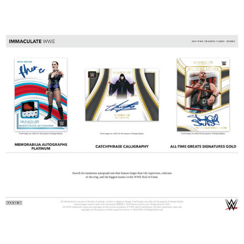 2023 Panini Immaculate WWE Wrestling Hobby Box