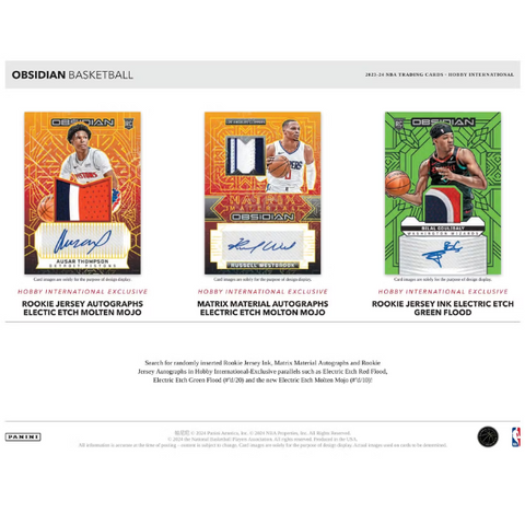 2023/24 Panini Obsidian Basketball International Hobby Box