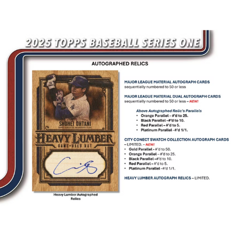 2025 Topps Series 1 Baseball Retail 20-Pack Box