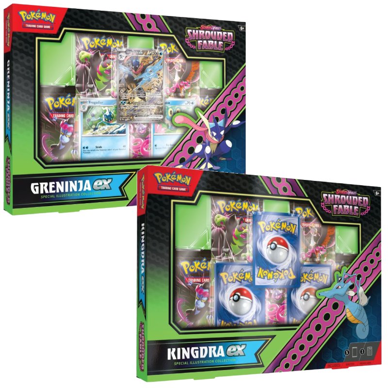 Pokemon Shrouded Fable Kingdra ex/Greninja ex illustration Collection ...