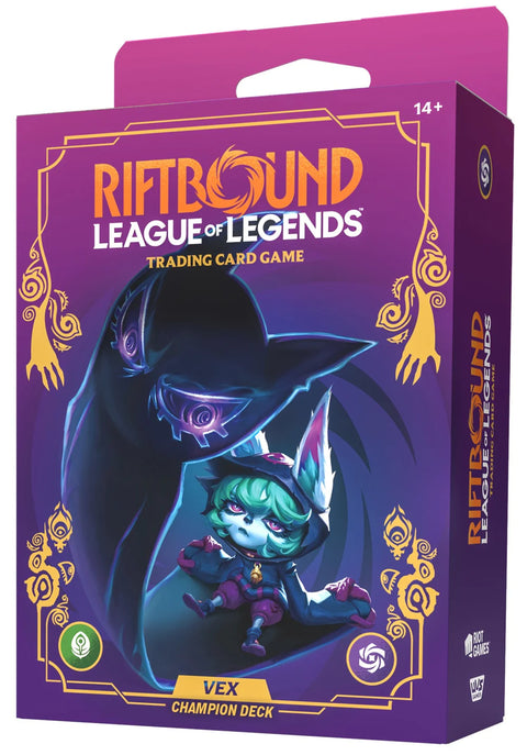 Riftbound TCG Unleashed Champion Deck Vex 4ct Display