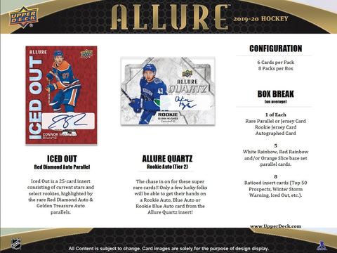 2019-20 Upper Deck Allure Hockey Hobby Box