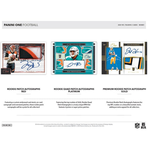 2020 Panini One Football Hobby Box