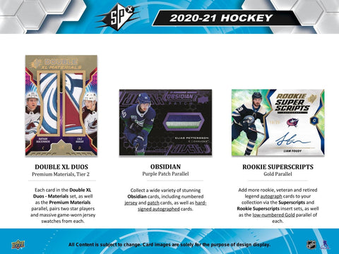 2020/21 Upper Deck SPx Hockey Hobby Box