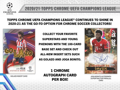 2021 Topps Chrome Champions League UEFA Soccer Hobby Box