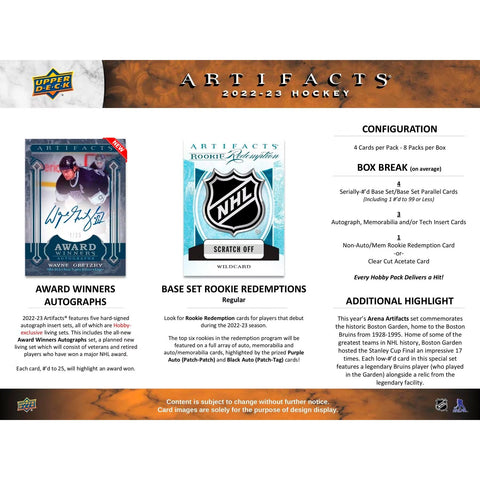 2022/23 Upper Deck Artifacts Hockey Hobby Box