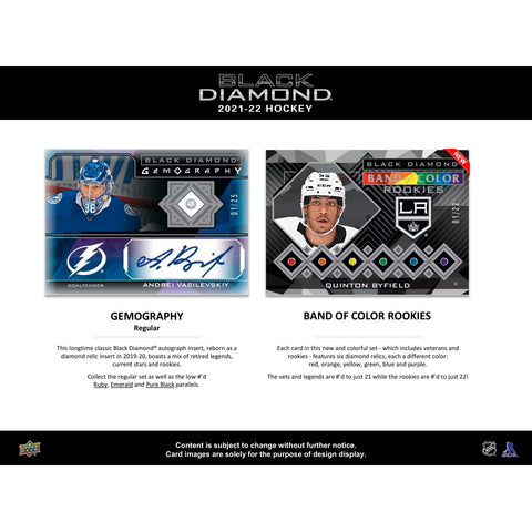 2021/22 Upper Deck Black Diamond Hockey Hobby Box