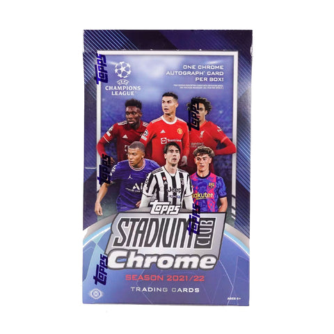 2021/22 Topps Stadium Club Chrome UEFA Champions League Soccer Hobby Box