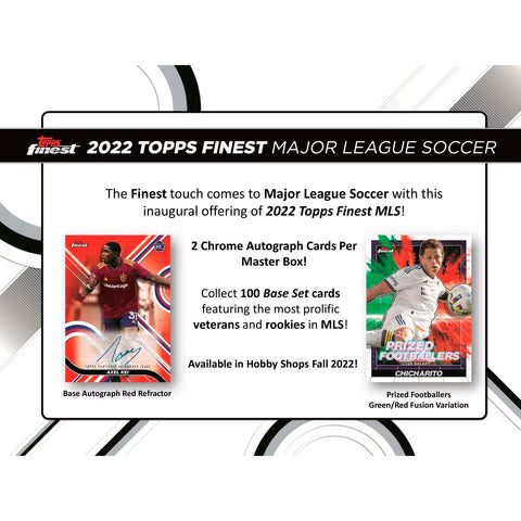 2022 Topps MLS Major League Soccer Finest Soccer Hobby Box