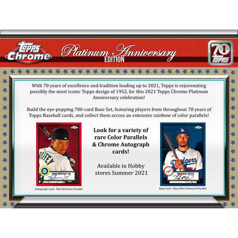 2021 Topps Chrome Platinum Anniversary Baseball Hobby Box