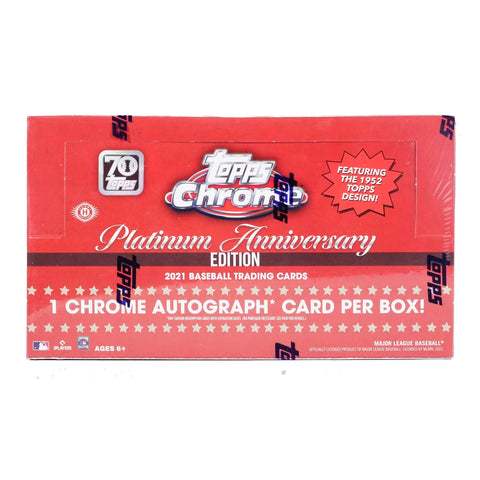 2021 Topps Chrome Platinum Anniversary Baseball Hobby Box