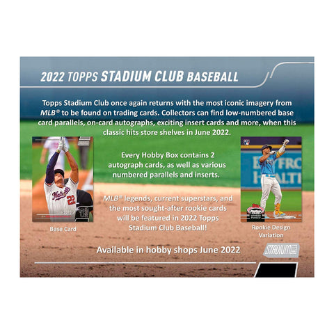 2022 Topps Stadium Club Baseball Hobby Box