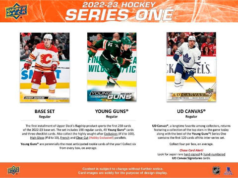 2022/23 Upper Deck Series 1 Hockey Hobby Box