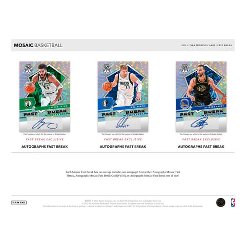 2021/22 Panini Mosaic Basketball Fast Break Box