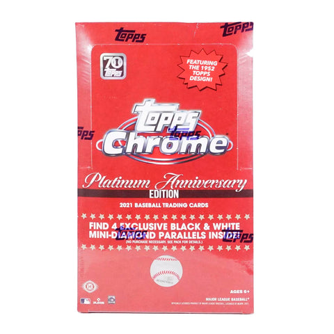 2021 Topps Chrome Platinum Anniversary Baseball Hobby LITE Box