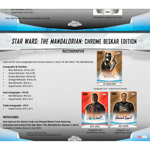 2022 Topps Star Wars The Mandalorian Chrome Beskar Edition Hobby Box