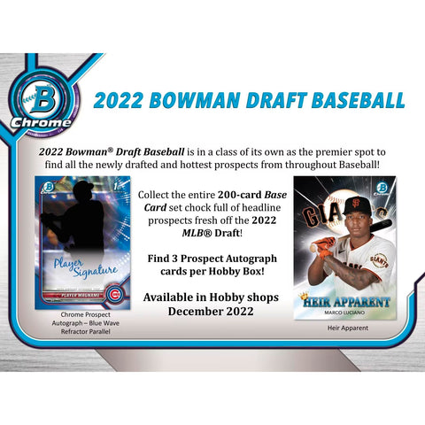 2022 Bowman Draft Baseball Hobby Jumbo Box