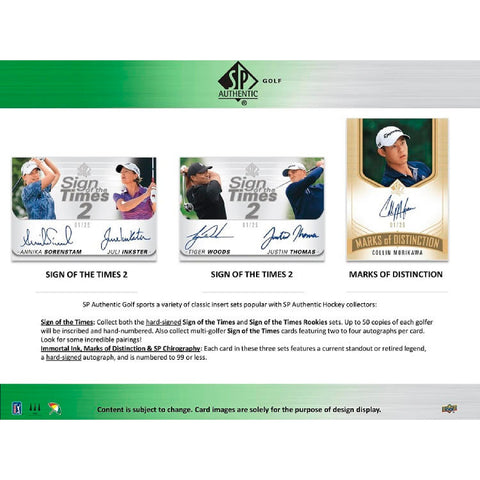 2021 Upper Deck SP Authentic Golf Hobby Box
