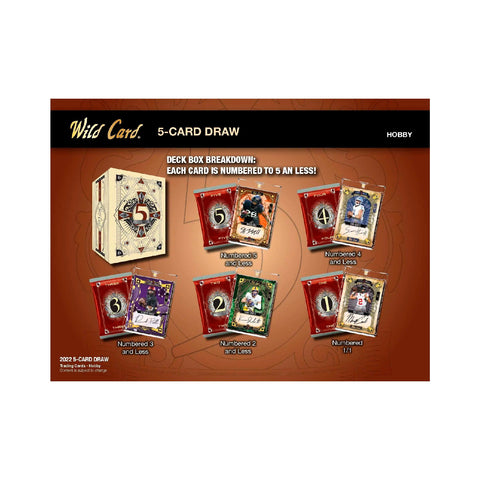 2022 Wild Card Five Card Draw Football Hobby Box