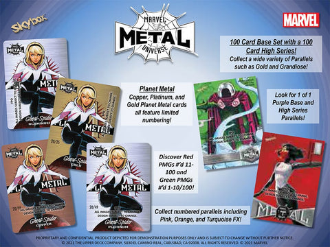 2021 Upper Deck Marvel Spider-Man Metal Universe Hobby Box