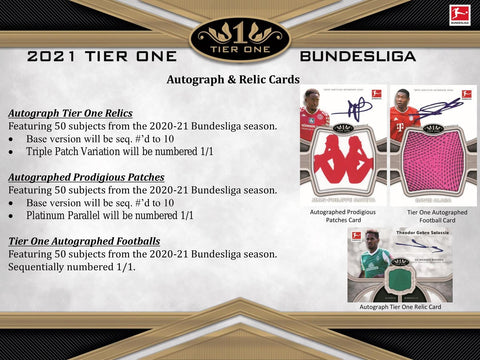 2021 Topps Tier One Bundesliga Soccer Hobby Box