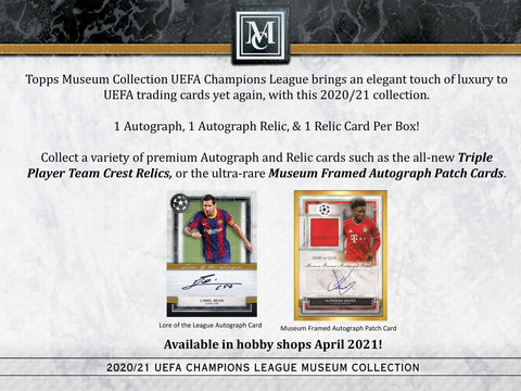 2020/21 Topps UEFA Champions League Museum Collection Soccer Hobby Box